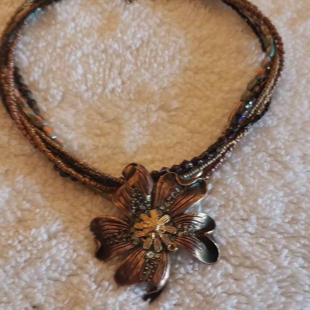 Chico Flower Beaded Necklace